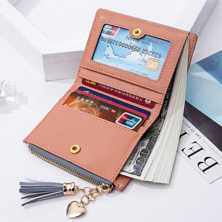 ELECTROPRIME Cute Fashion Purse Leather Long Zip Wallet Coin Card Holder Soft Leather Phone Card Female Clutch(water pink)