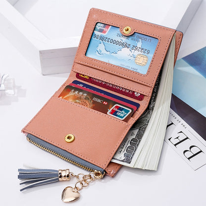 ELECTROPRIME Cute Fashion Purse Leather Long Zip Wallet Coin Card Holder Soft Leather Phone Card Female Clutch(Red)
