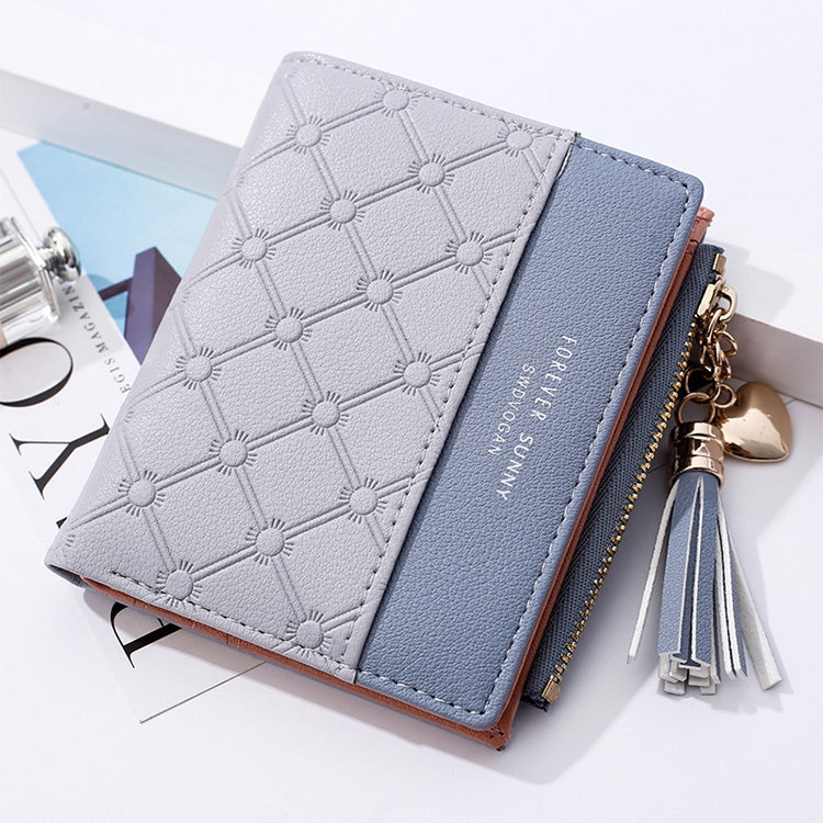 ELECTROPRIME Cute Fashion Purse Leather Long Zip Wallet Coin Card Holder Soft Leather Phone Card Female Clutch(light gray)