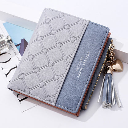 ELECTROPRIME Cute Fashion Purse Leather Long Zip Wallet Coin Card Holder Soft Leather Phone Card Female Clutch(light gray)