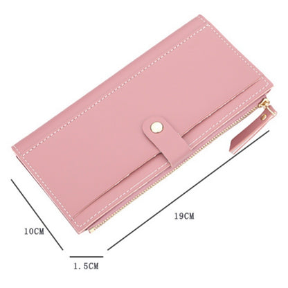 ELECTROPRIME Long Women Hasp Leather Clutch Coin Purse Wallets(Black)