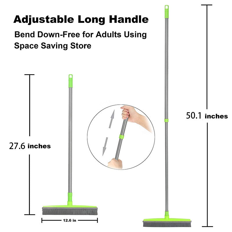 ELECTROPRIME Pet Carpet Hair Removal Broom Scraping Dust-free Hand-washing Mop Rubber Floor Brush