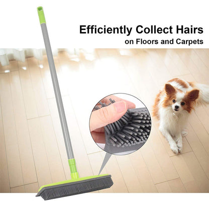 ELECTROPRIME Pet Carpet Hair Removal Broom Scraping Dust-free Hand-washing Mop Rubber Floor Brush