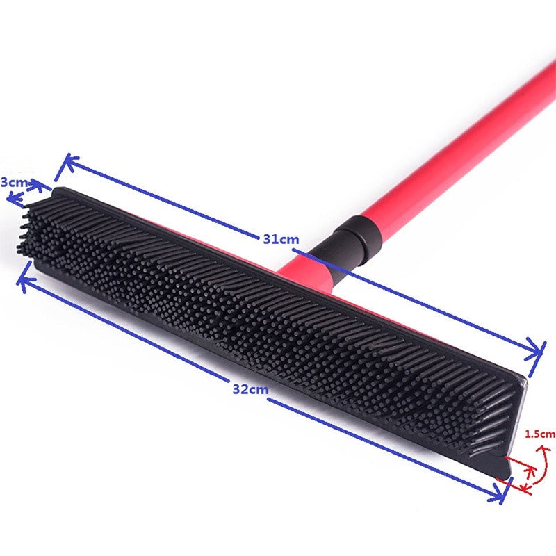 ELECTROPRIME Pet Carpet Hair Removal Broom Scraping Dust-free Hand-washing Mop Rubber Floor Brush