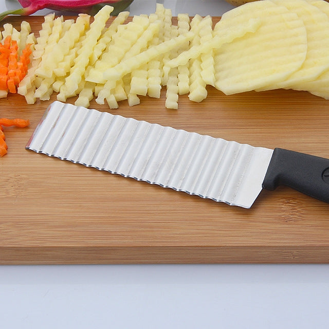 ELECTROPRIME 2 PCS Stainless Steel Wave Knife Professional Potato Cutting Machine