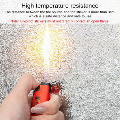 ELECTROPRIME Kitchen Wall Stove Aluminum Foil Oil-proof Stickers Anti-fouling High-temperature Self-adhesive Croppable Wallpaper Wall Sticker, Size:60cmx5m Style:Orange Peel