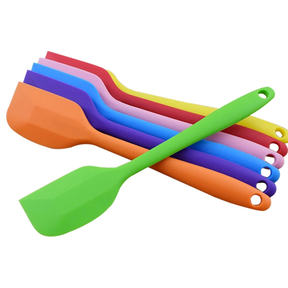 ELECTROPRIME Kitchen Silicone Cream Cake Spatula Mixing Scraper Brush Butter Mixer Brushes Baking Tool Kitchenware(Pink)