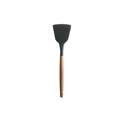 ELECTROPRIME Silicone Wood Handle Spatula Heat-resistant Soup Spoon Non-stick Special Cooking Shovel Kitchen Tools Fried Shovel