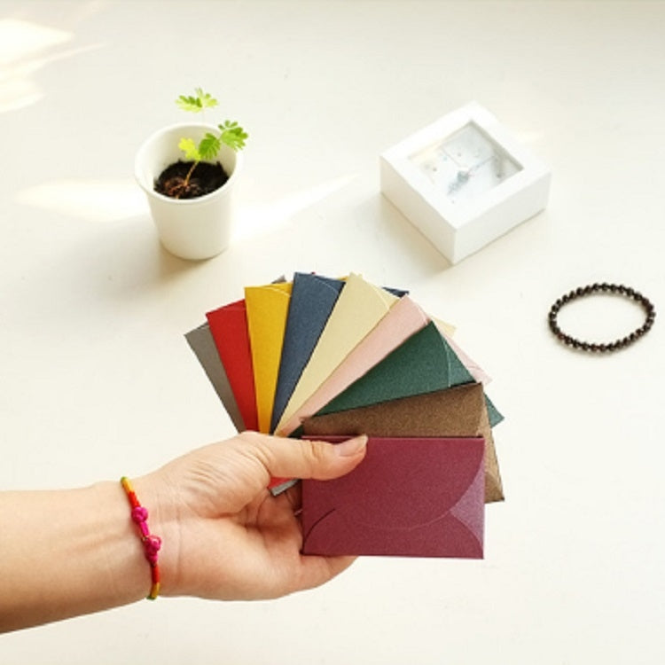 ELECTROPRIME 10 PCS Retro Chinese Style Romantic Mini Pearlescent Paper Envelopes Random Color Delivery