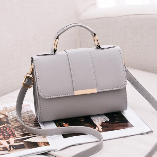 ELECTROPRIME Women Bag Leather Handbags PU Shoulder Bag Small Flap Crossbody Bags for Women Messenger Bags(Gray)