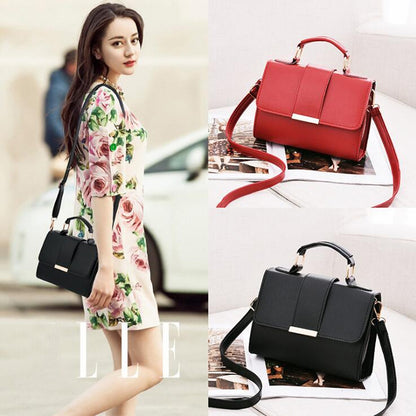 ELECTROPRIME Women Bag Leather Handbags PU Shoulder Bag Small Flap Crossbody Bags for Women Messenger Bags(Pink)