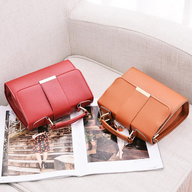 ELECTROPRIME Women Bag Leather Handbags PU Shoulder Bag Small Flap Crossbody Bags for Women Messenger Bags(Red)