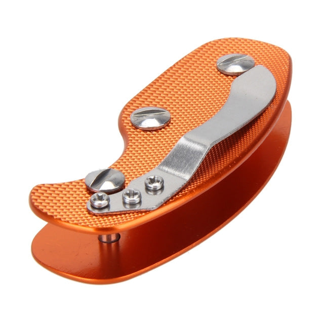 ELECTROPRIME Portable Metal Key Storage Clip with Aluminum Alloy Back Clip(Orange)