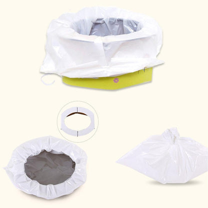 ELECTROPRIME Portable Travel Urine Bag Emergency Mobile Mini Toilet Folding Potty