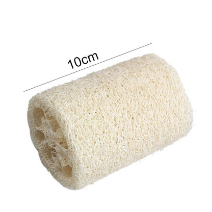 ELECTROPRIME Bath Body Shower Sponge Scrubber Natural Loofah Luffa Loofa Washing Dishes Towel Bathing Massage Body Sponge Scrubber(10cm White Small Size)