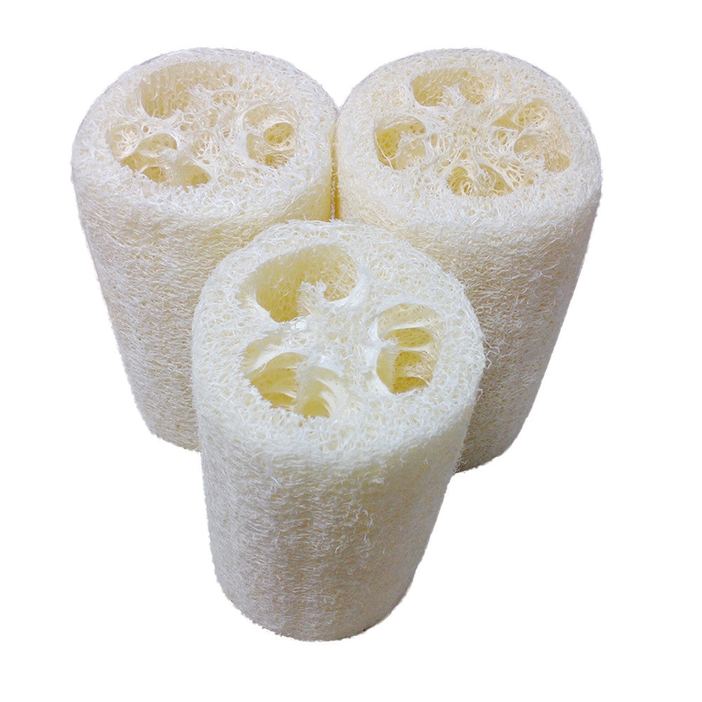 ELECTROPRIME Bath Body Shower Sponge Scrubber Natural Loofah Luffa Loofa Washing Dishes Towel Bathing Massage Body Sponge Scrubber(10cm White Small Size)