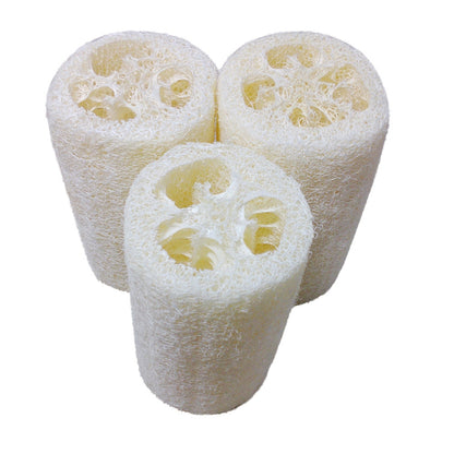 ELECTROPRIME Bath Body Shower Sponge Scrubber Natural Loofah Luffa Loofa Washing Dishes Towel Bathing Massage Body Sponge Scrubber(10cm White Small Size)