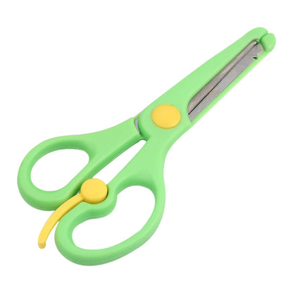 ELECTROPRIME Elastic Safety Scissors Candy-Colored Knife(Green)