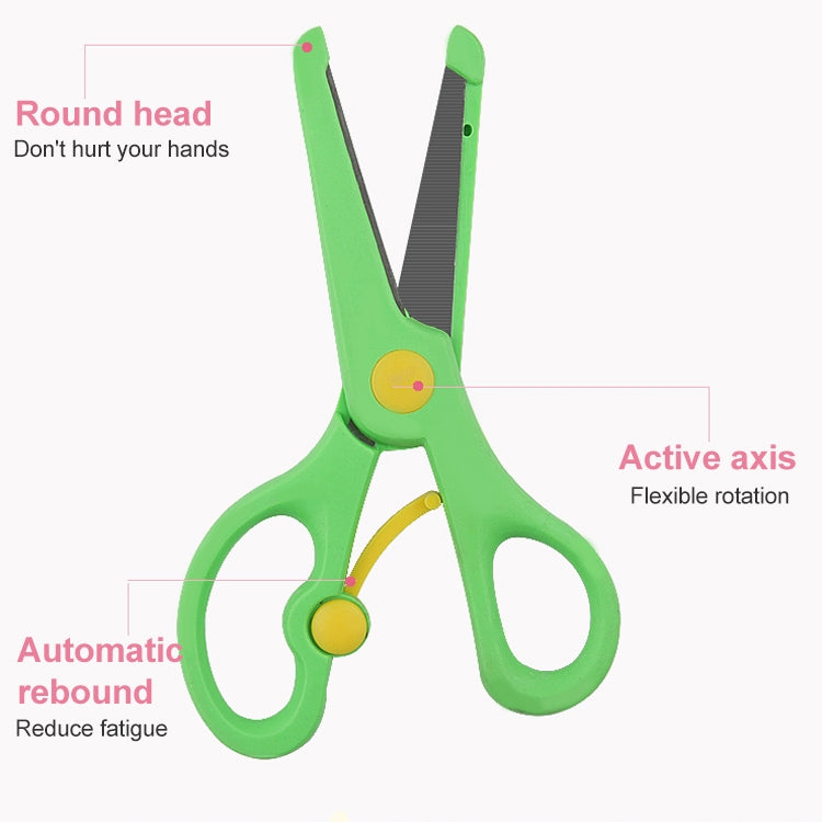ELECTROPRIME Elastic Safety Scissors Candy-Colored Knife(Green)