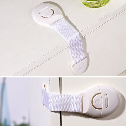 ELECTROPRIME 10 PCS/Lot Child Lock Protection Of Children Locking Doors For Children Safety Kids Plastic Lock(White)