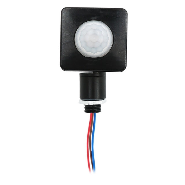 ELECTROPRIME Automatic Security PIR Infrared Motion Sensor Detector Wall Spotlights Switch, Size:10mm(Black)