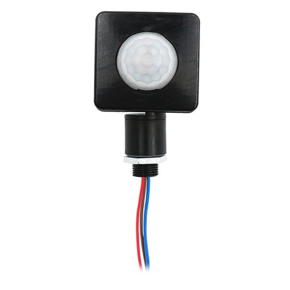 ELECTROPRIME Automatic Security PIR Infrared Motion Sensor Detector Wall Spotlights Switch, Size:10mm(Black)