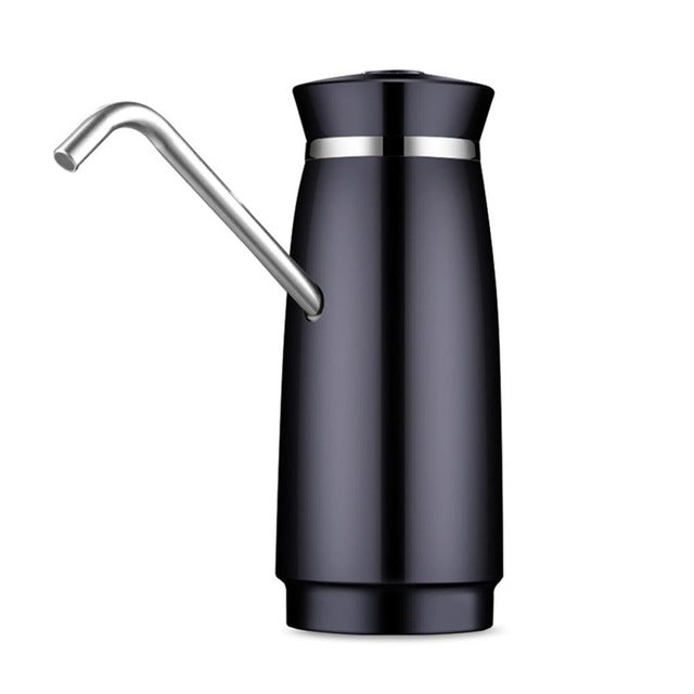 ELECTROPRIME Stainless Steel Automatic Electric Portable Water Pump Dispenser Water Feeder Gallon Drinking Bottle Switch(Black)