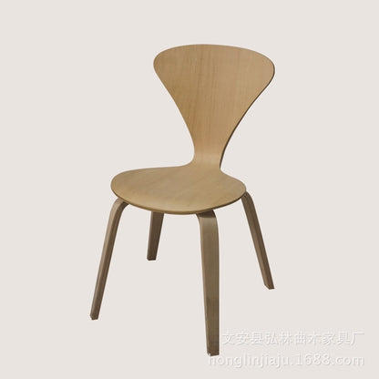 ELECTROPRIME Nordic Style Walnut Office Chair High Bar Table Chair Tea Shop Cafe Lounge Chair