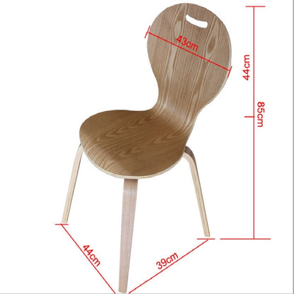 ELECTROPRIME Nordic Style Walnut Office Chair High Bar Table Chair Tea Shop Cafe Lounge Chair