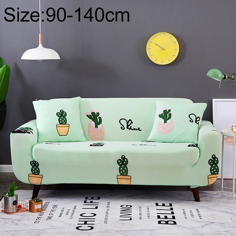 ELECTROPRIME Sofa Covers all-inclusive Slip-resistant Sectional Elastic Full Couch Cover Sofa Cover and Pillow Case, Specification:Single Seat+2 pcs Pillow Case(The Cactus)