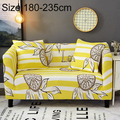 ELECTROPRIME Sofa Covers all-inclusive Slip-resistant Sectional Elastic Full Couch Cover Sofa Cover and Pillow Case, Specification:Three Seat + 2 pcs Pillow Case(Lemon)