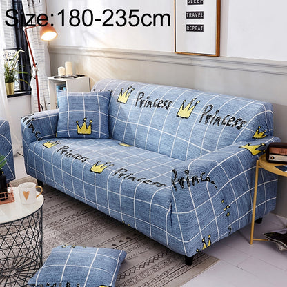 ELECTROPRIME Sofa Covers all-inclusive Slip-resistant Sectional Elastic Full Couch Cover Sofa Cover and Pillow Case, Specification:Three Seat + 2 pcs Pillow Case(Royal Crown)