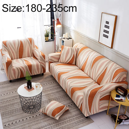 ELECTROPRIME Sofa Covers all-inclusive Slip-resistant Sectional Elastic Full Couch Cover Sofa Cover and Pillow Case, Specification:Three Seat + 2 pcs Pillow Case(Literary Family)