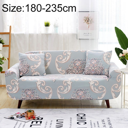 ELECTROPRIME Sofa Covers all-inclusive Slip-resistant Sectional Elastic Full Couch Cover Sofa Cover and Pillow Case, Specification:Three Seat + 2 pcs Pillow Case(Grey European Flower)
