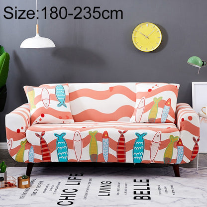 ELECTROPRIME Sofa Covers all-inclusive Slip-resistant Sectional Elastic Full Couch Cover Sofa Cover and Pillow Case, Specification:Three Seat + 2 pcs Pillow Case(Kiss Fish)