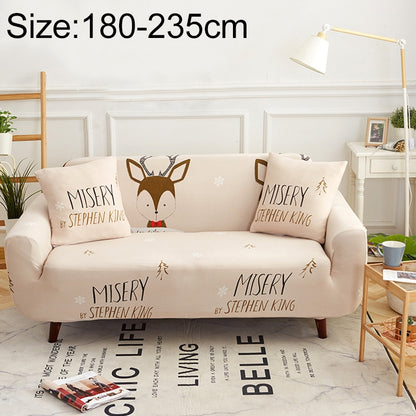 ELECTROPRIME Sofa Covers all-inclusive Slip-resistant Sectional Elastic Full Couch Cover Sofa Cover and Pillow Case, Specification:Three Seat + 2 pcs Pillow Case(Milu Deer)