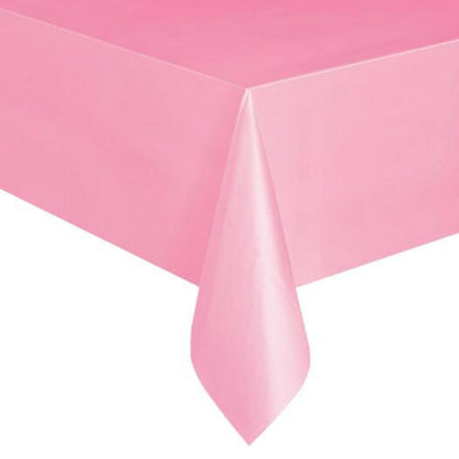 ELECTROPRIME Disposable Plastic Tablecloth Solid Color Wedding Birthday Party Table Cover Rectangle Desk Cloth Wipe Covers(sky blue)