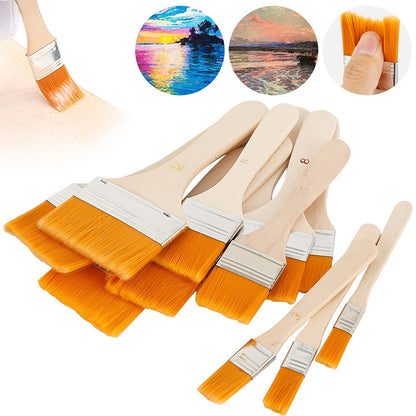 ELECTROPRIME 50 PCS Nylon Hair Painting Brush Oil Watercolor Water Powder Paint Brushe(7)
