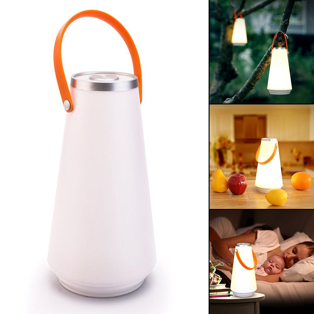 ELECTROPRIME Portable Touch Switch Rechargeable LED Table Lamp Outdoor Camping Emergency Night Light with Handle