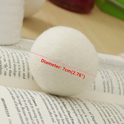 ELECTROPRIME Laundry Clean Ball Reusable Natural Organic Laundry Fabric Softener Ball Premium Organic Wool Dryer Balls