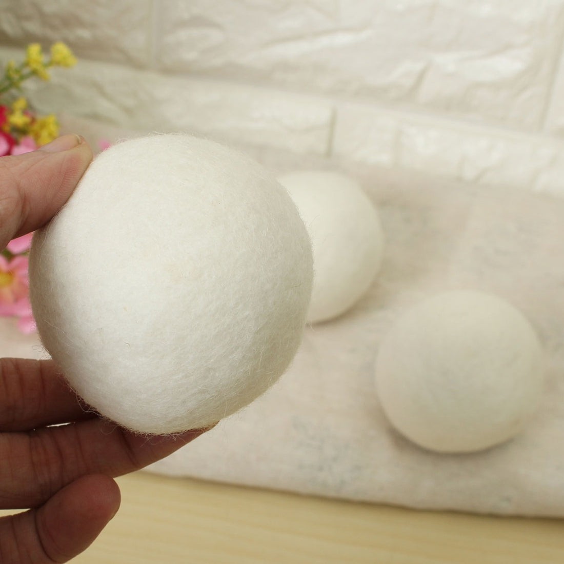 ELECTROPRIME Laundry Clean Ball Reusable Natural Organic Laundry Fabric Softener Ball Premium Organic Wool Dryer Balls