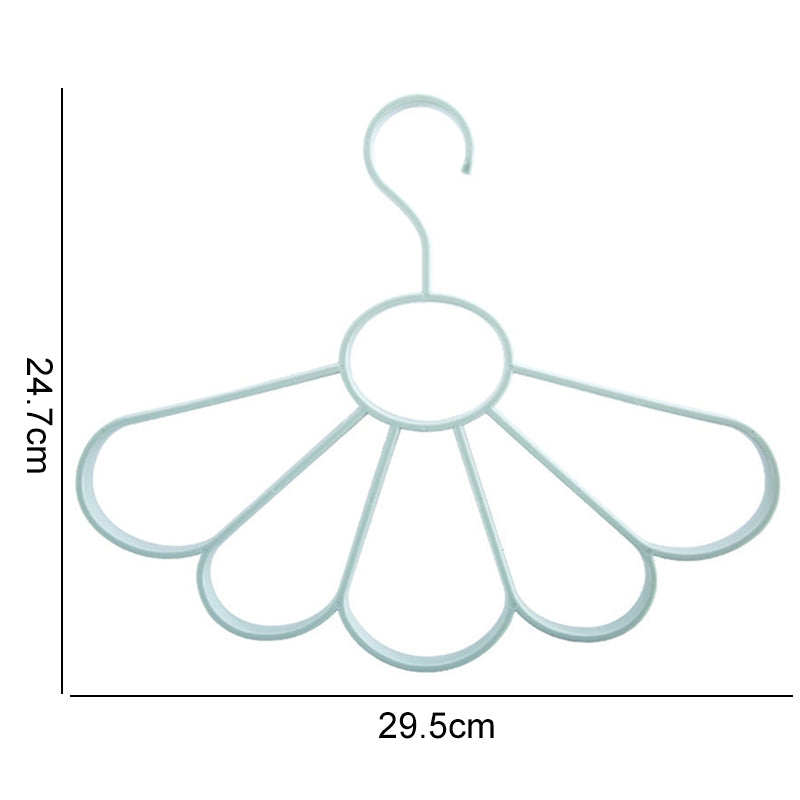 ELECTROPRIME 2PCS Plain Wind Petal Scarf Hanger Multifunctional Fan Hanger Belt Drying Rack(Blue)