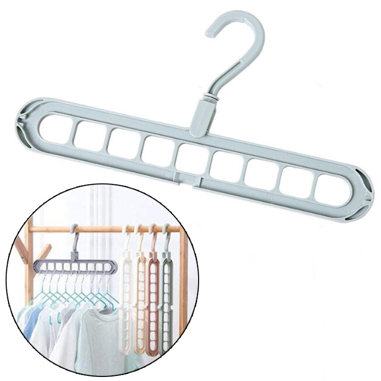 ELECTROPRIME Home Storage Organization Clothes Hanger Drying Rack Plastic Scarf Clothes Hangers(Green)