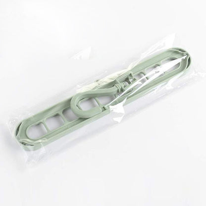ELECTROPRIME Home Storage Organization Clothes Hanger Drying Rack Plastic Scarf Clothes Hangers(Green)