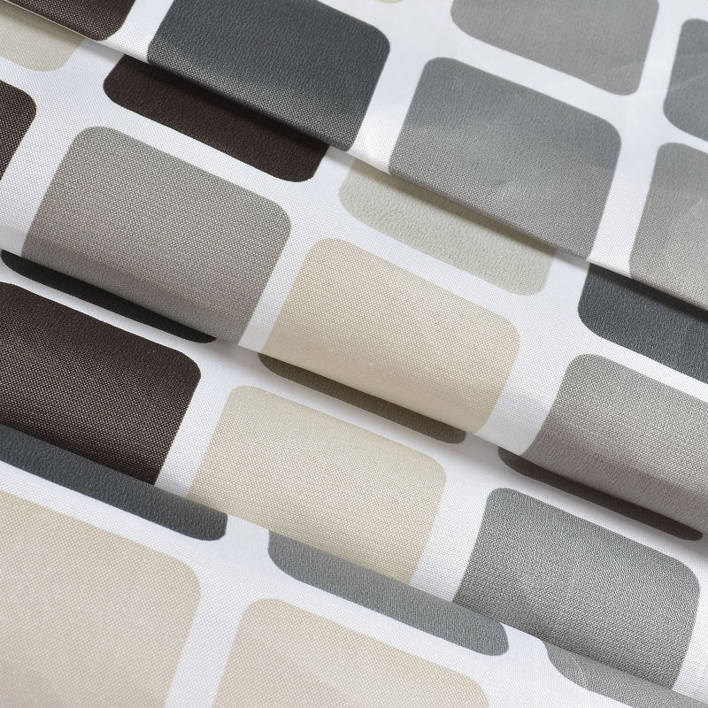 ELECTROPRIME Waterproof And Mildew Curtain Plaid Texture Polyester Cloth Shower Curtain Bathroom Curtains, Size:180x180cm