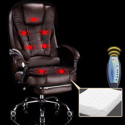 ELECTROPRIME Modern Minimalist Lift Swivel Chair Lazy Seat Gaming Massage Office Chair With Steel Feet & Footrest(Coffee)