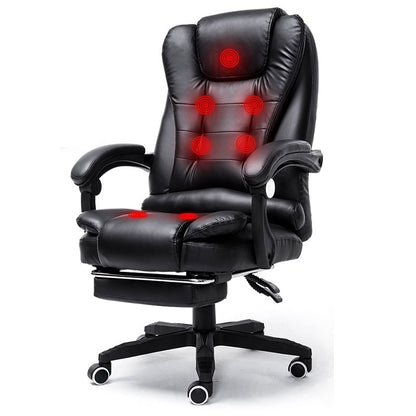 ELECTROPRIME Modern Minimalist Lift Swivel Chair Lazy Seat Gaming Massage Office Chair With Steel Feet & Footrest(Coffee)
