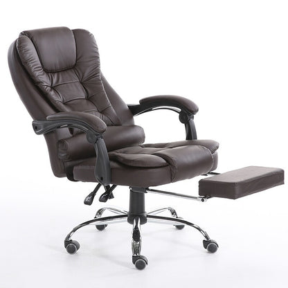 ELECTROPRIME Modern Minimalist Lift Swivel Chair Lazy Seat Gaming Massage Office Chair With Steel Feet & Footrest(Creamy-White)