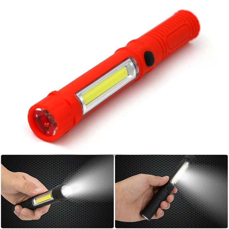 ELECTROPRIME Multifunction Portable Mini COB LED Working Light Pen Style Outdoor Flashlight(Red)
