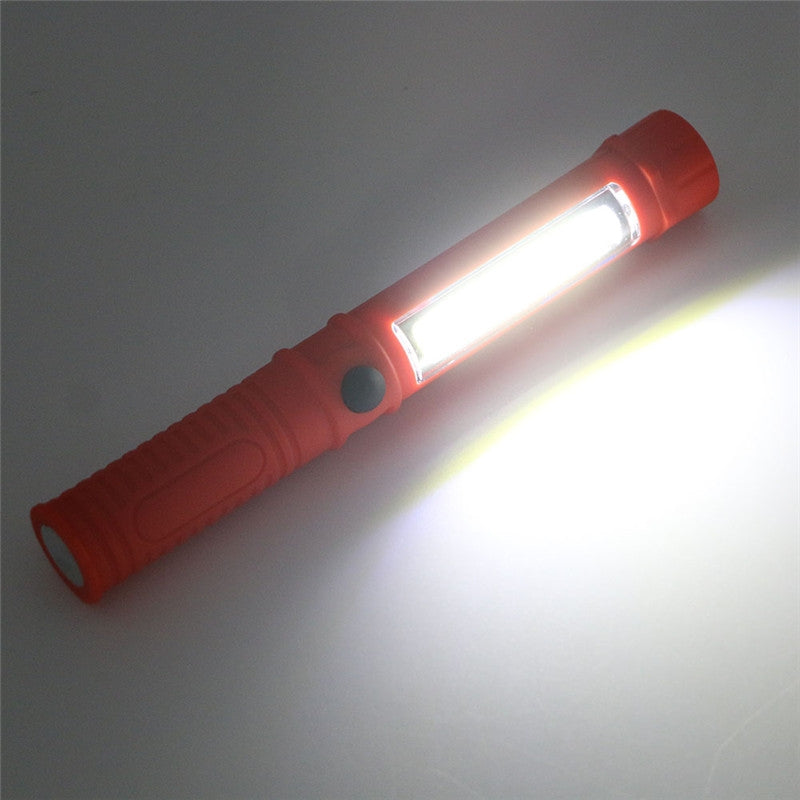 ELECTROPRIME Multifunction Portable Mini COB LED Working Light Pen Style Outdoor Flashlight(Red)